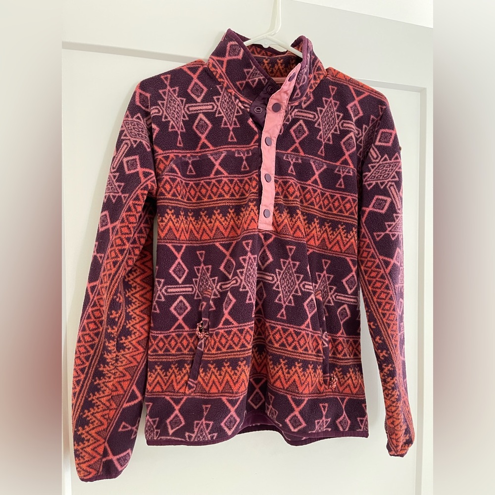 Burton Aztec Patterned Half Button Fleece